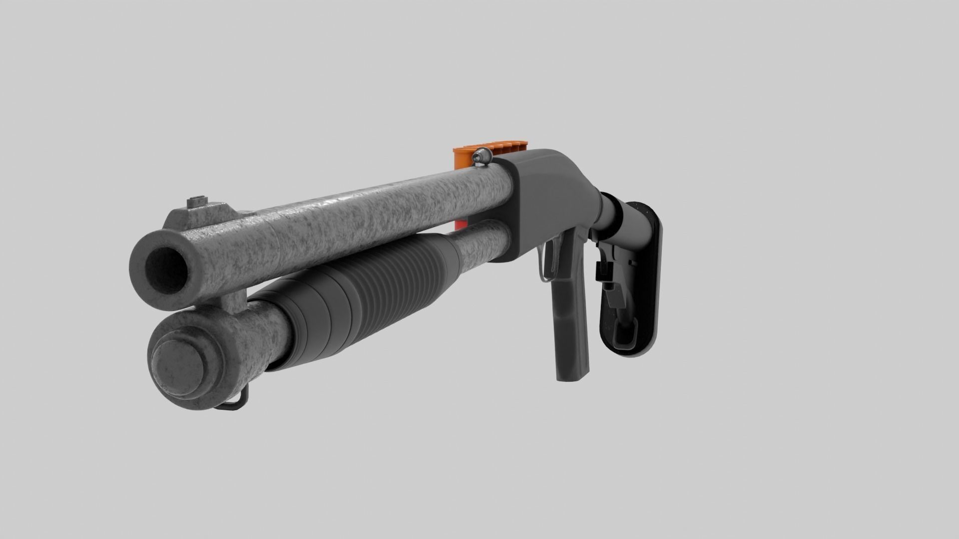 Pump Shotgun 3D model_4