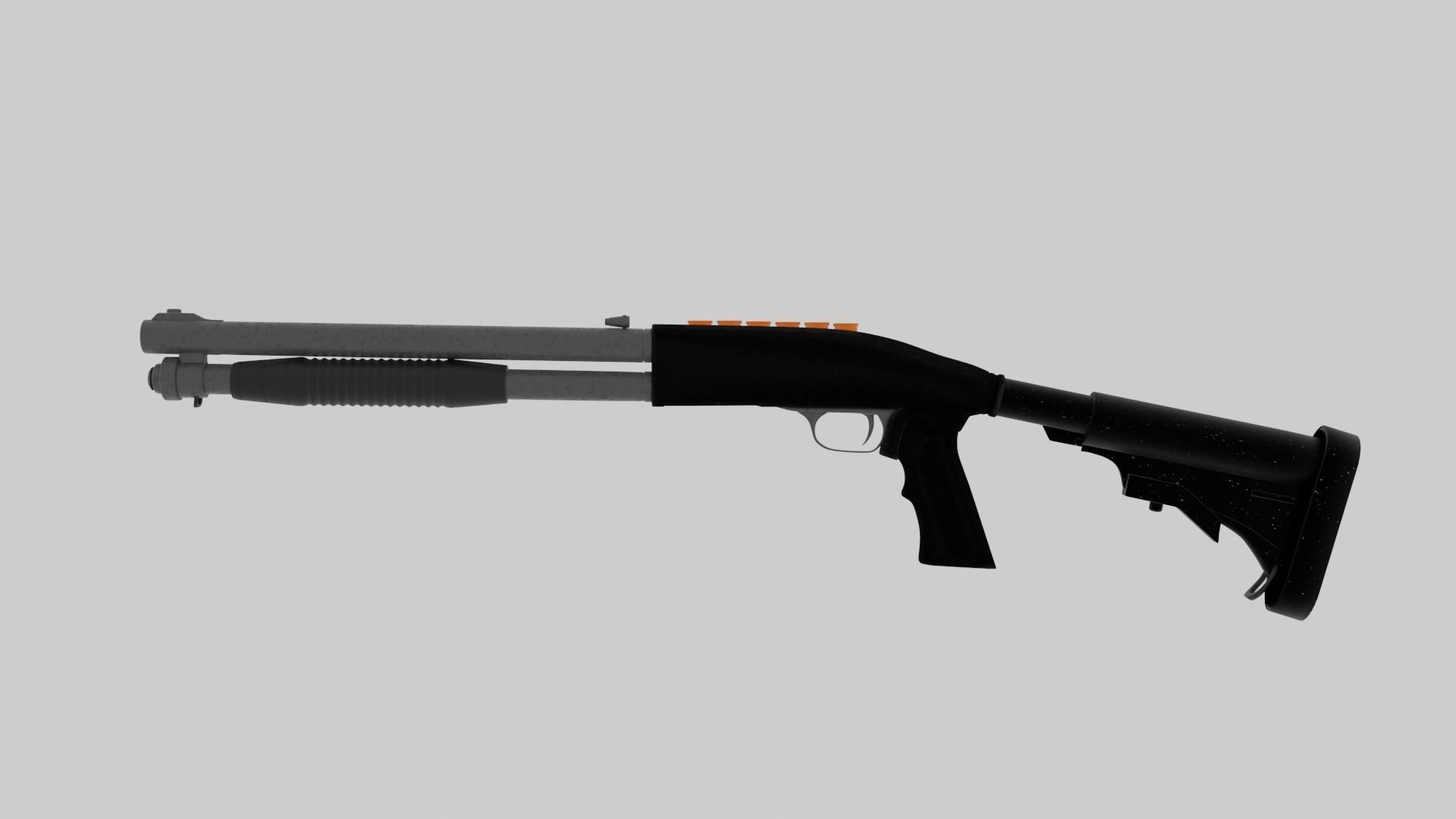 Pump Shotgun 3D model_9