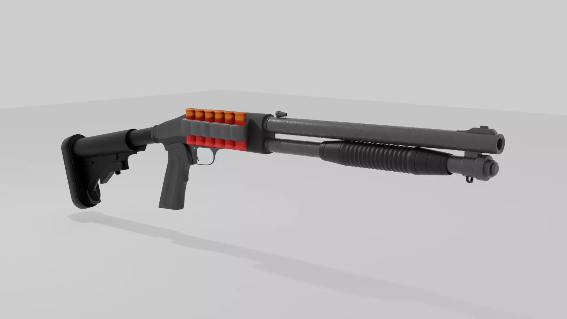 Pump Shotgun 3D model_0
