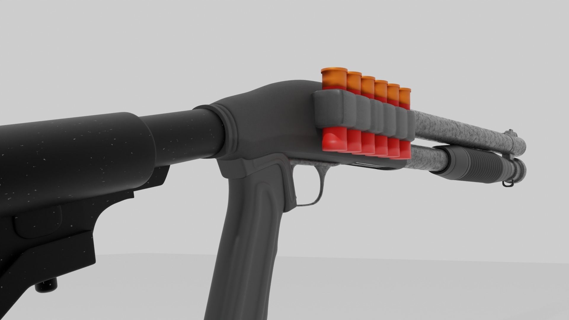 Pump Shotgun 3D model_1