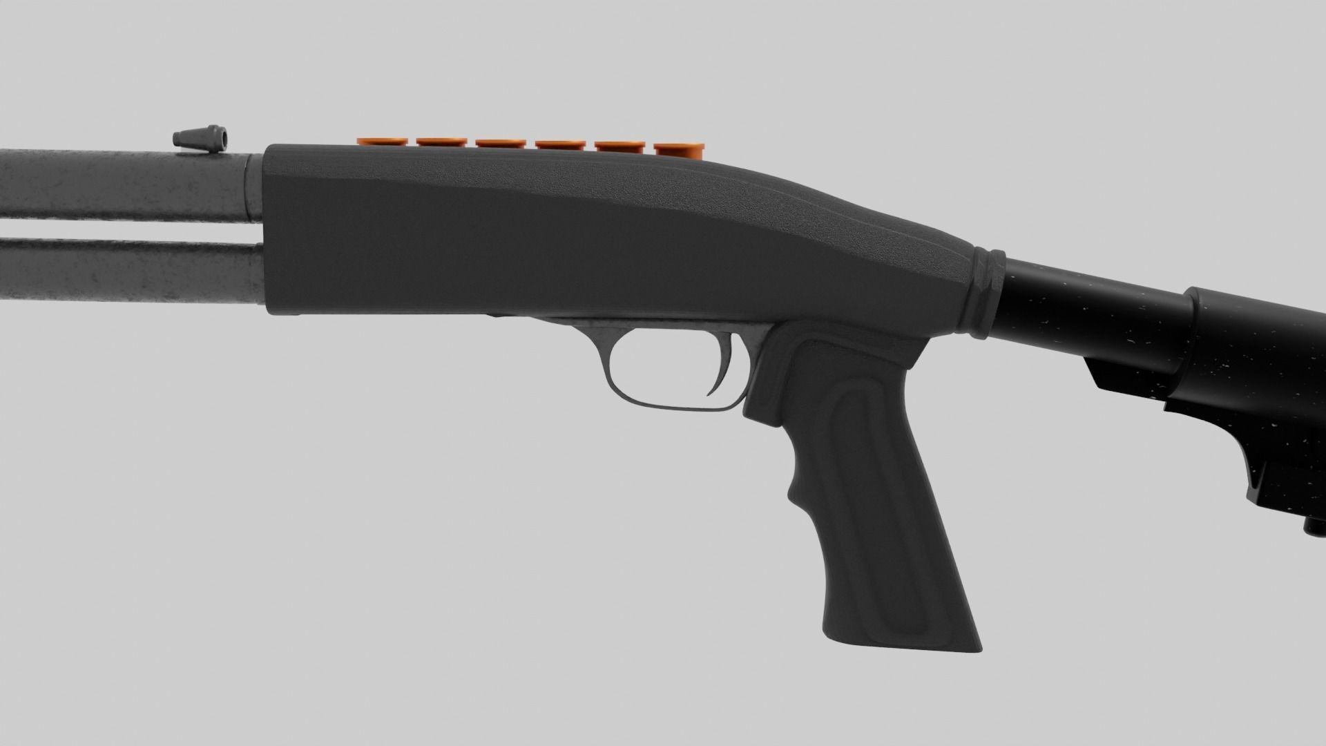 Pump Shotgun 3D model_3