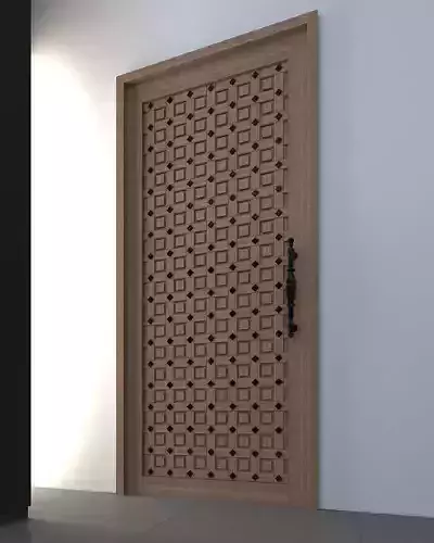 3d Door metal with pattern