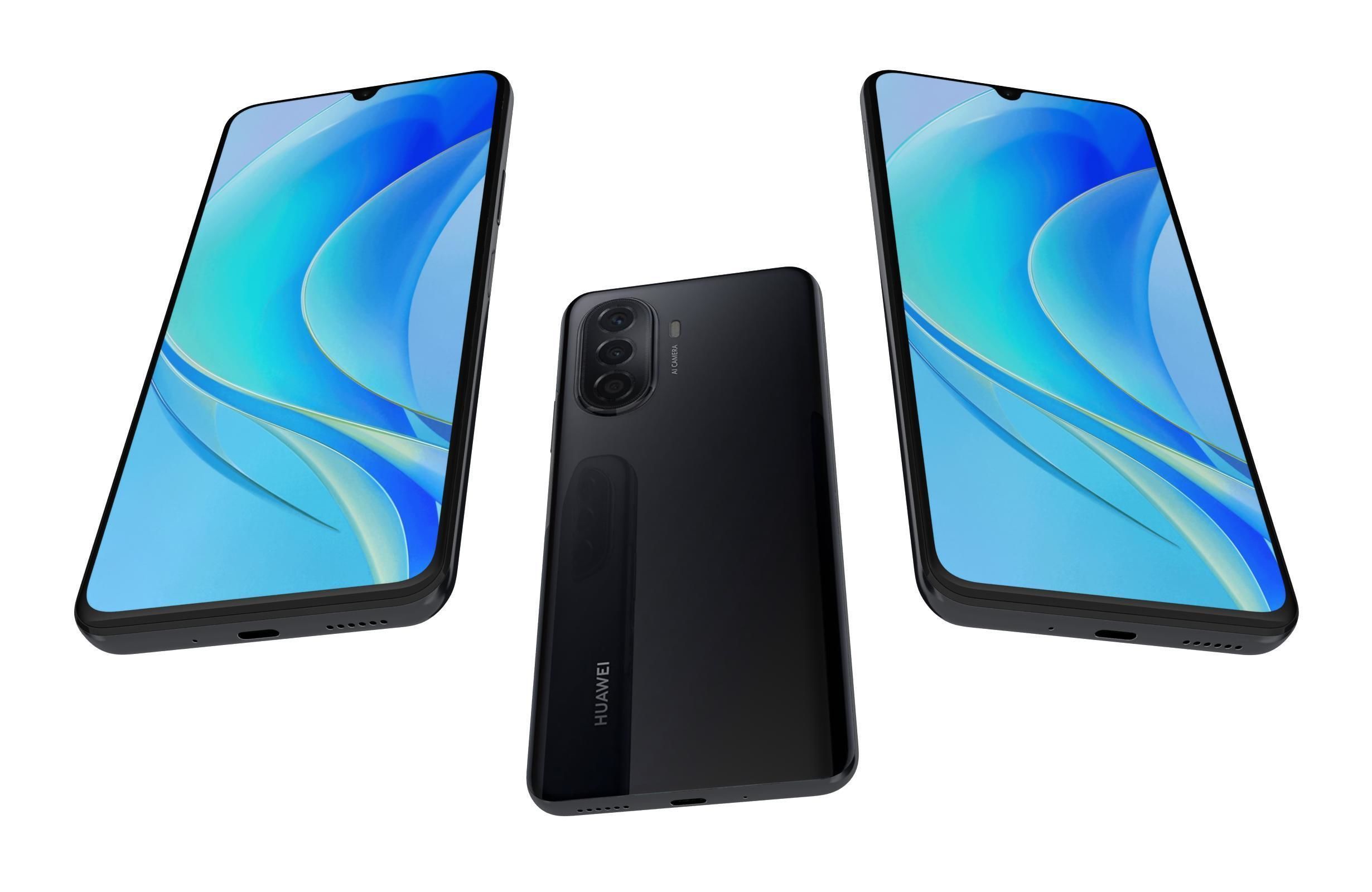 Huawei Nova Y70 Black 3D model_2