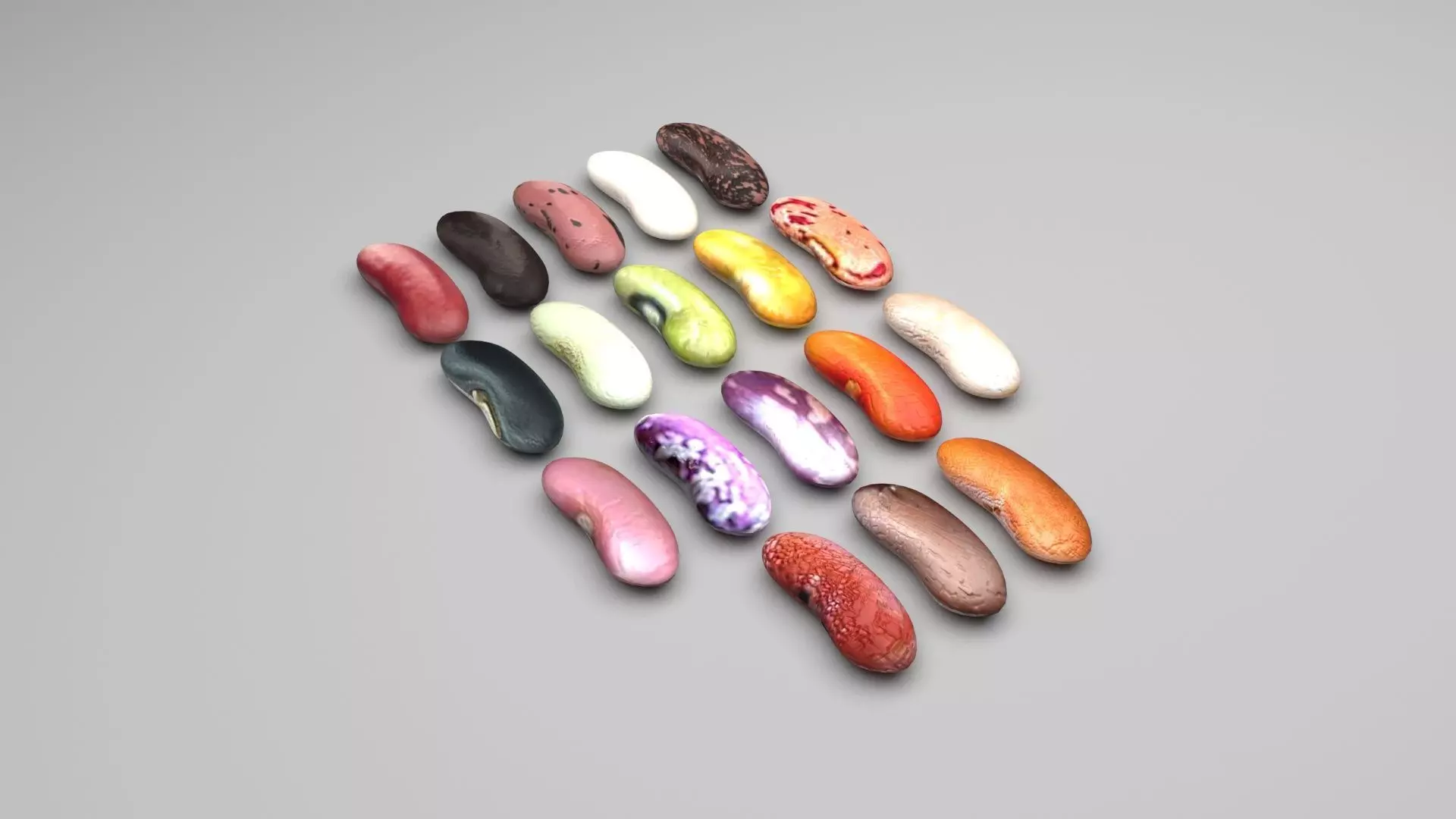 Kidney Beans Set 3D model