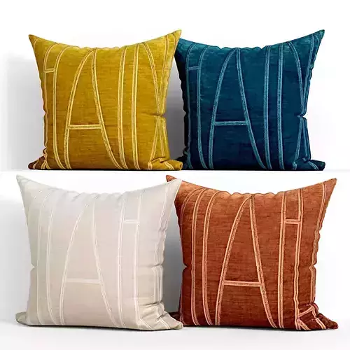 Decorative pillows Houzz set 145 3D model