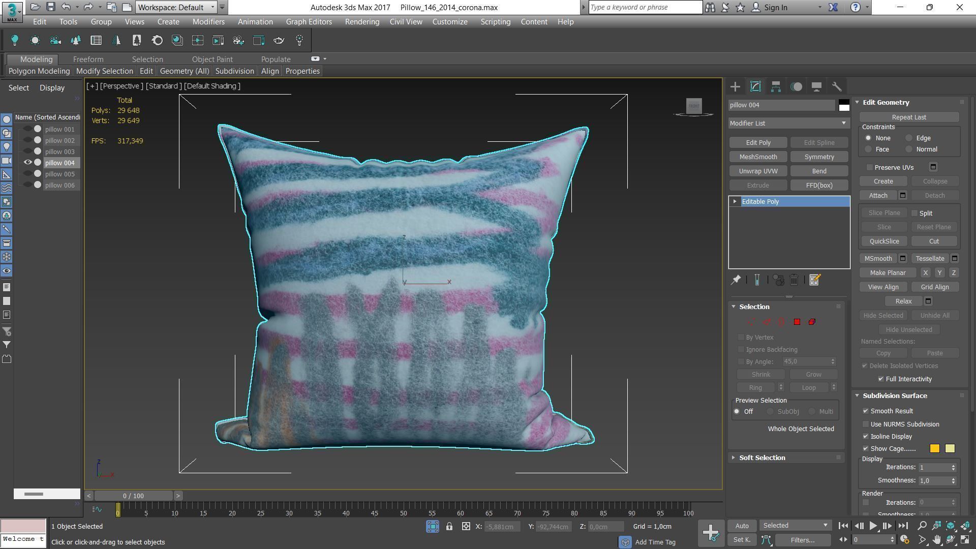 Decorative pillows Houzz set 146 3D model_10