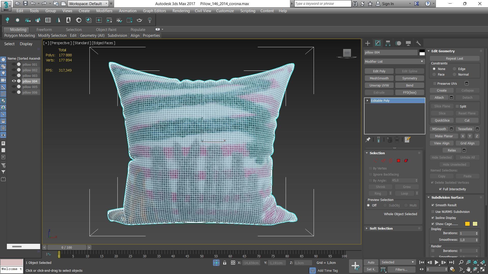 Decorative pillows Houzz set 146 3D model_11