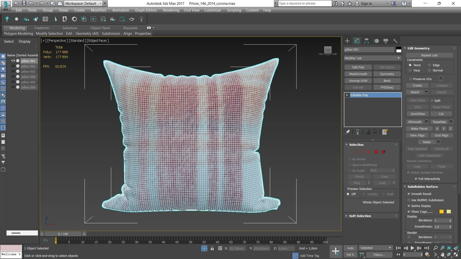 Decorative pillows Houzz set 146 3D model_3