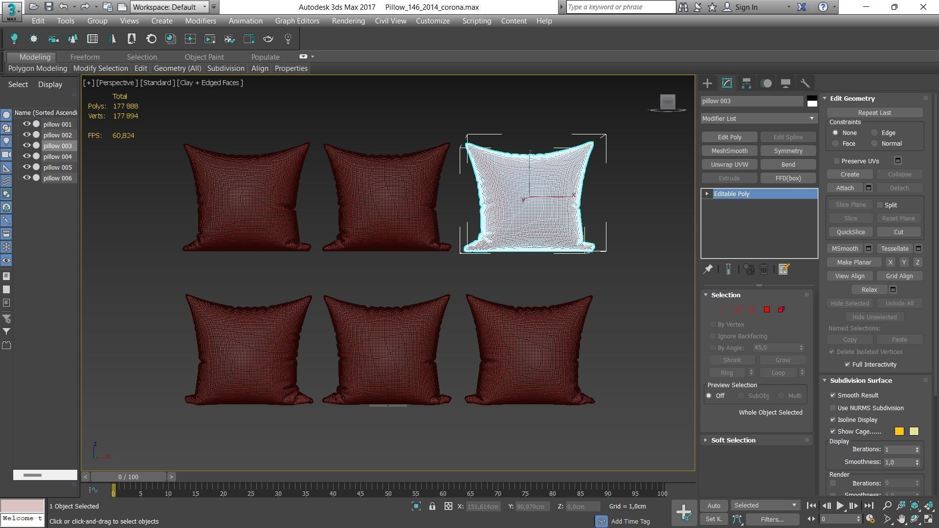 Decorative pillows Houzz set 146 3D model_1