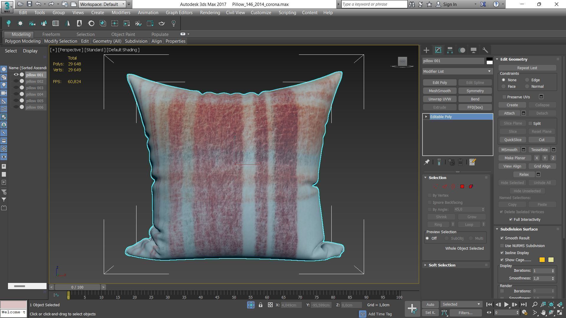 Decorative pillows Houzz set 146 3D model_2