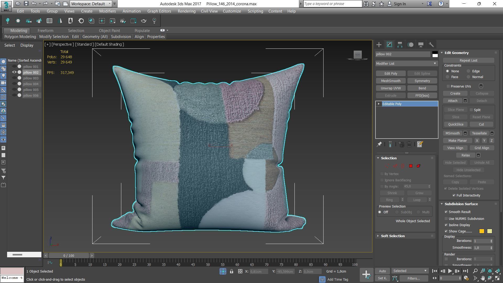 Decorative pillows Houzz set 146 3D model_6