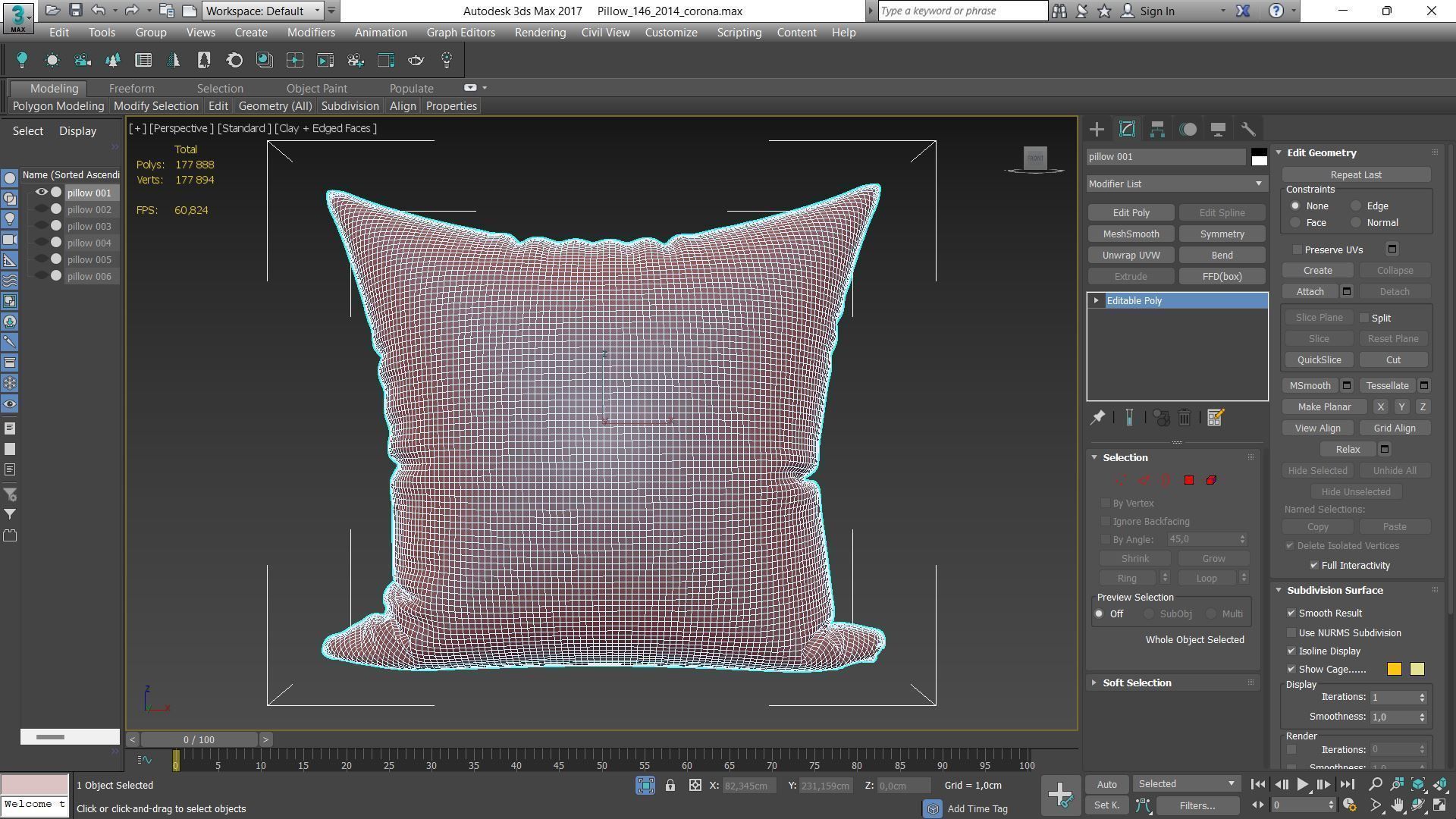 Decorative pillows Houzz set 146 3D model_5