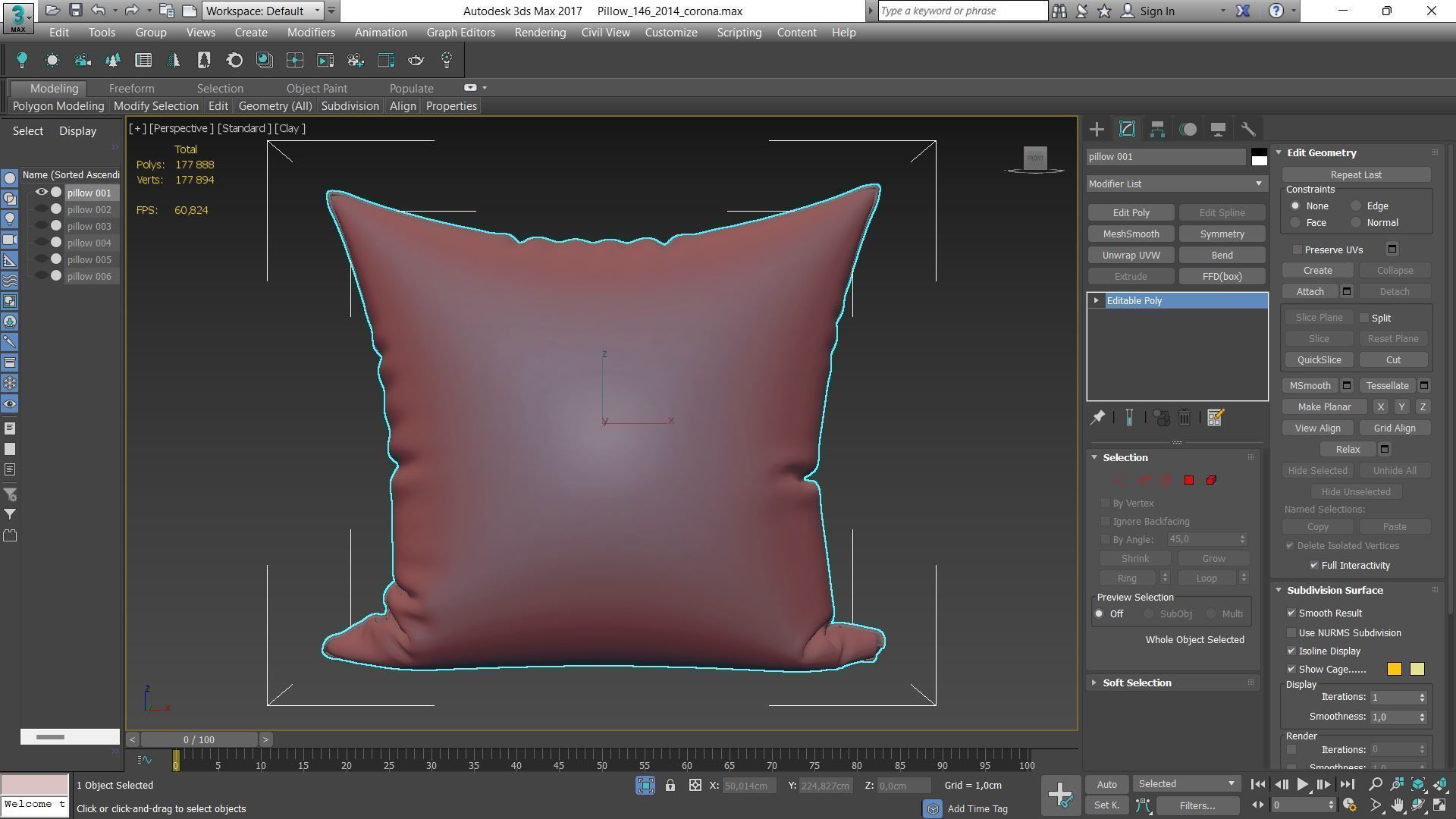 Decorative pillows Houzz set 146 3D model_4