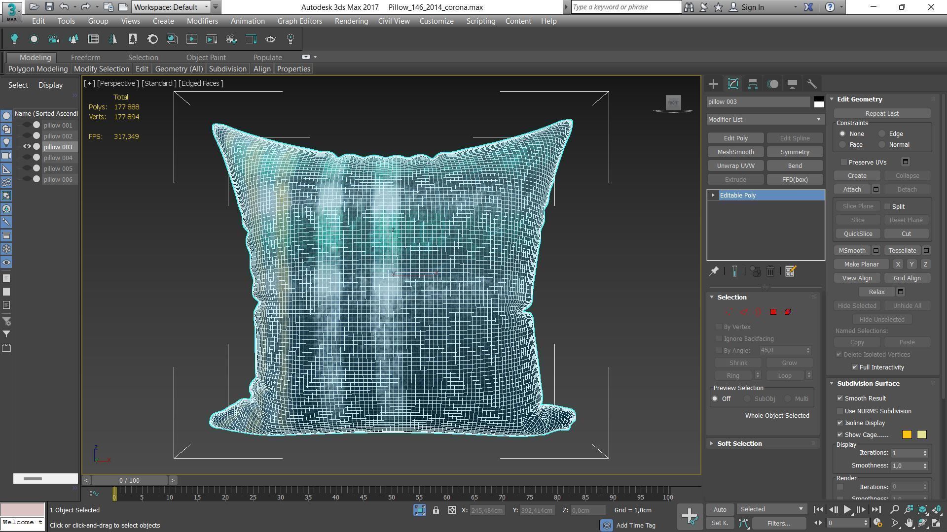 Decorative pillows Houzz set 146 3D model_9