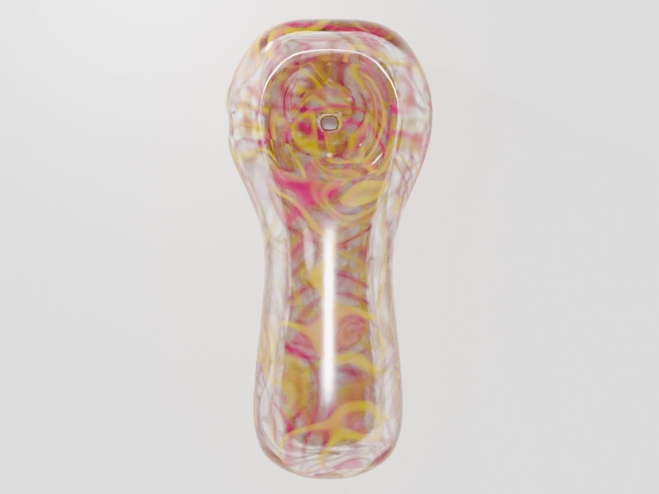 UV UNWRAPPED PBR Glass Pipe with Pink and Yellow Details  Low-poly 3D model_3