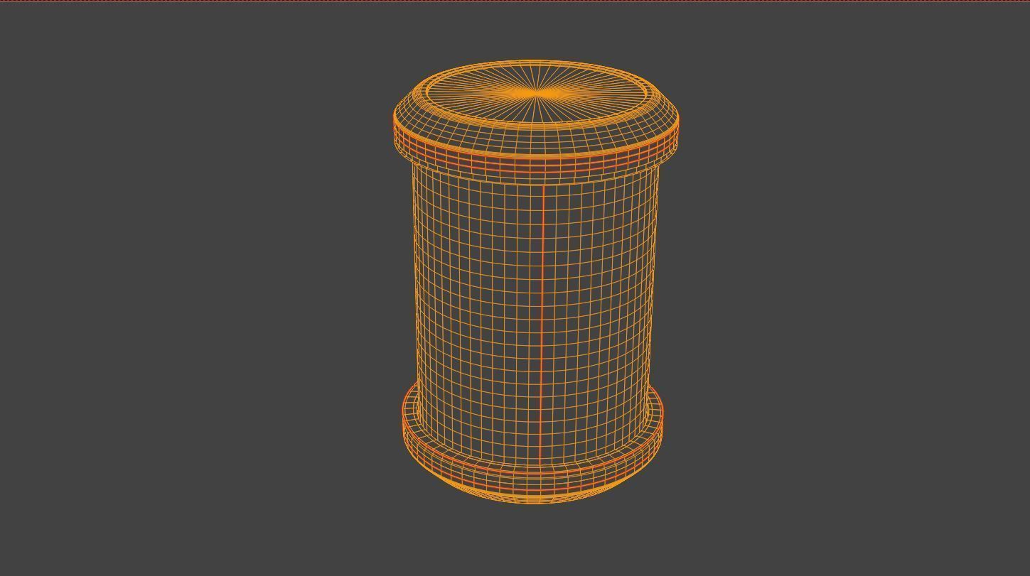 Sci-Fi Glass Cylinder 3D model_6