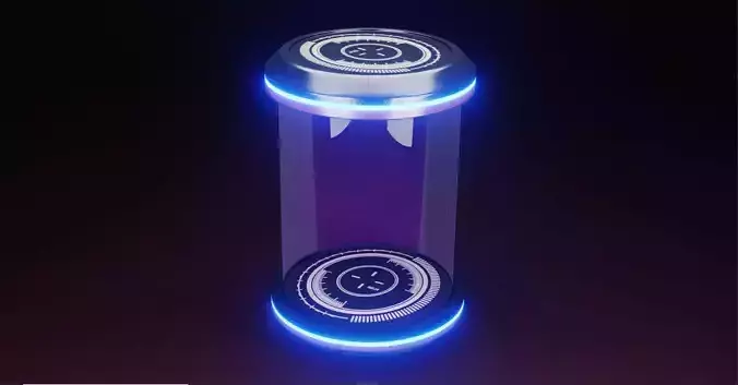 Sci-Fi Glass Cylinder 