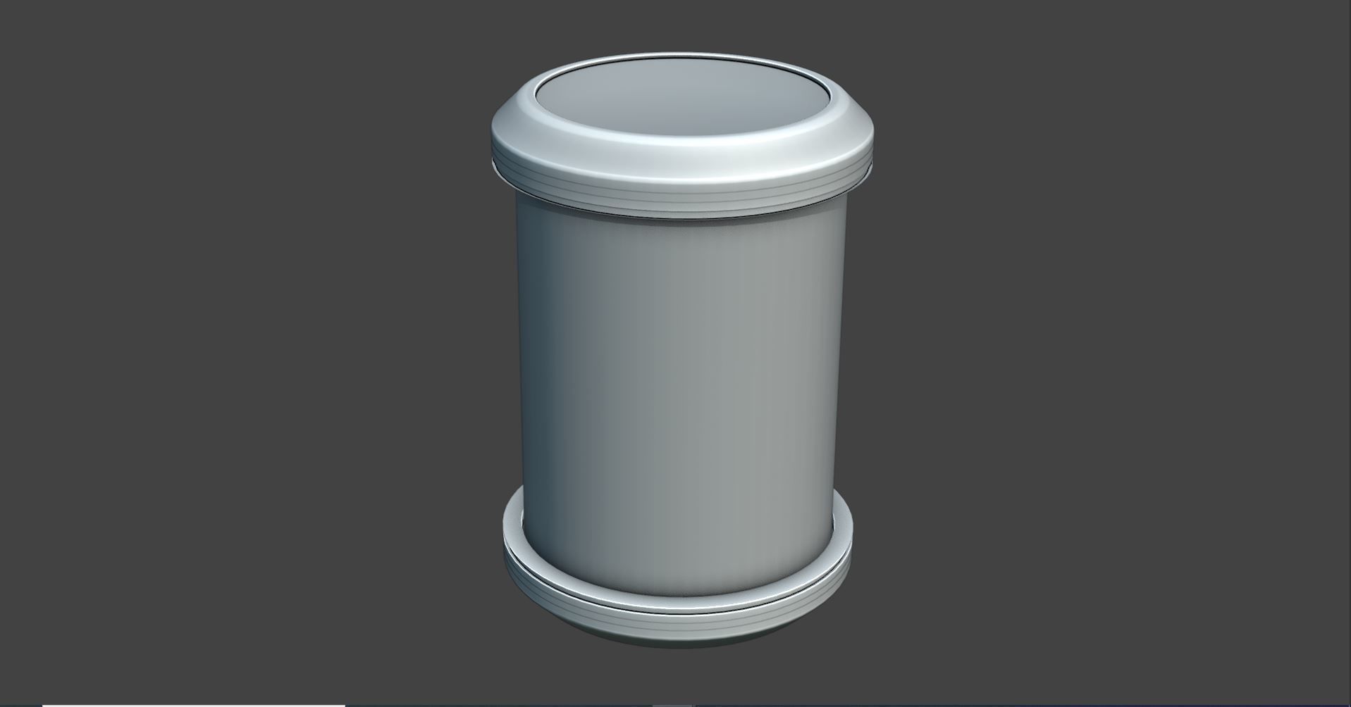 Sci-Fi Glass Cylinder 3D model_1