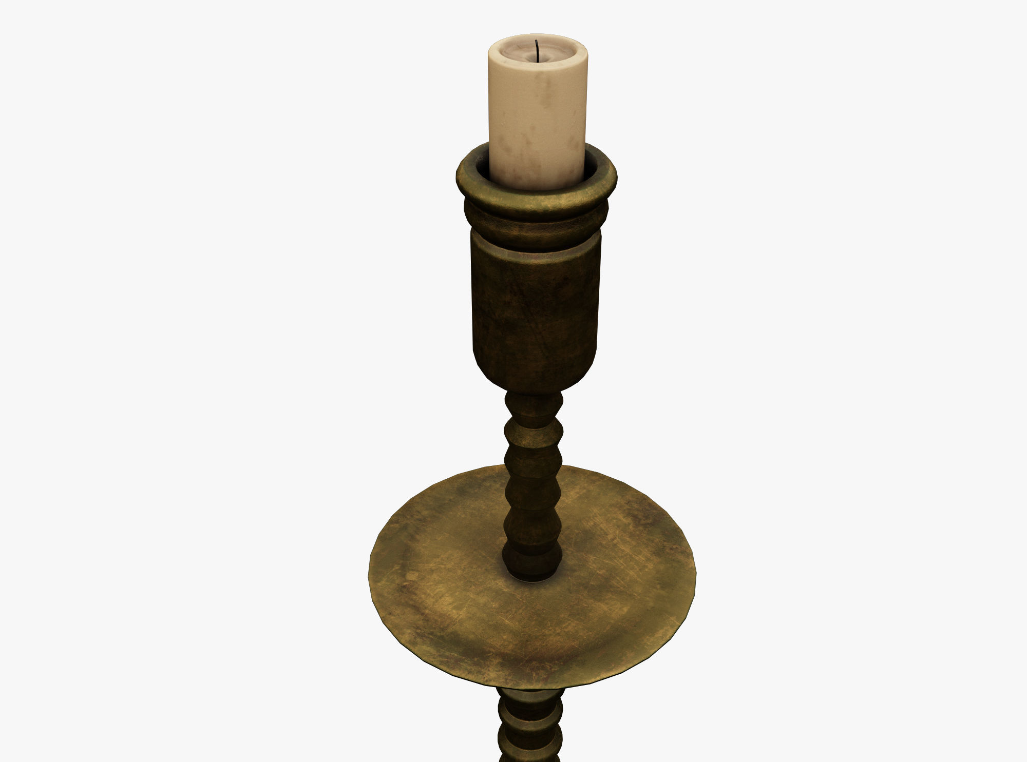 Candle Holder Low-poly 3D model_2