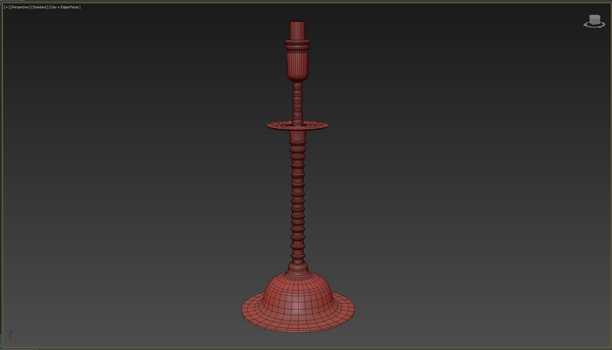 Candle Holder Low-poly 3D model_7