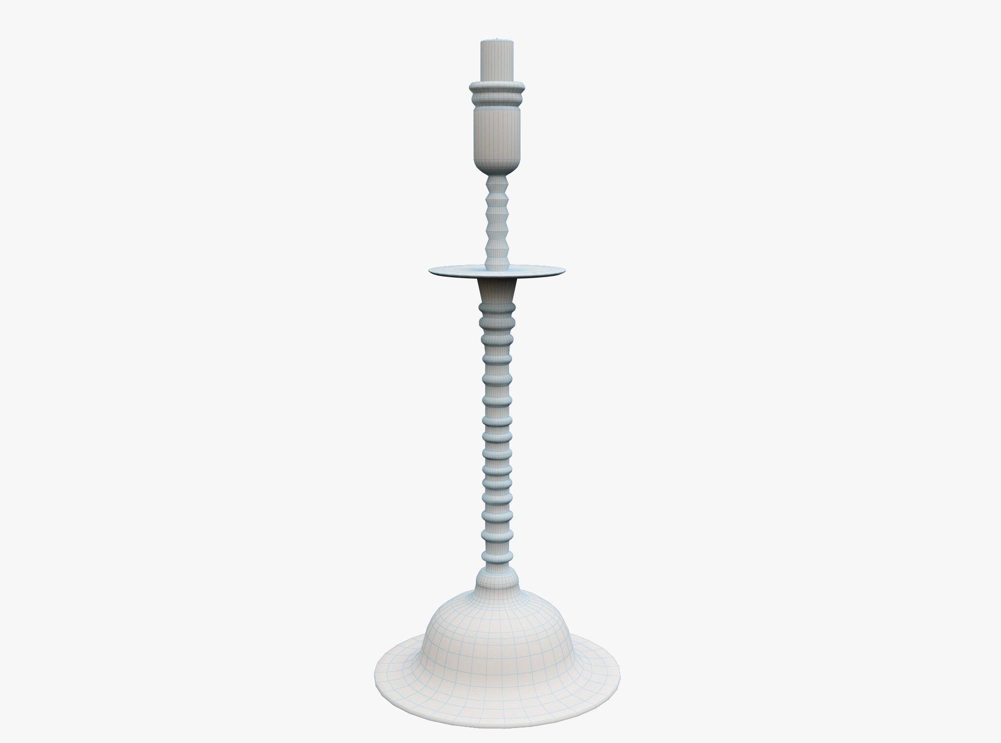 Candle Holder Low-poly 3D model_4