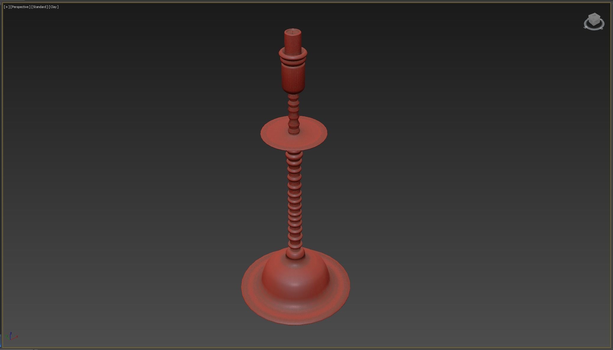 Candle Holder Low-poly 3D model_6
