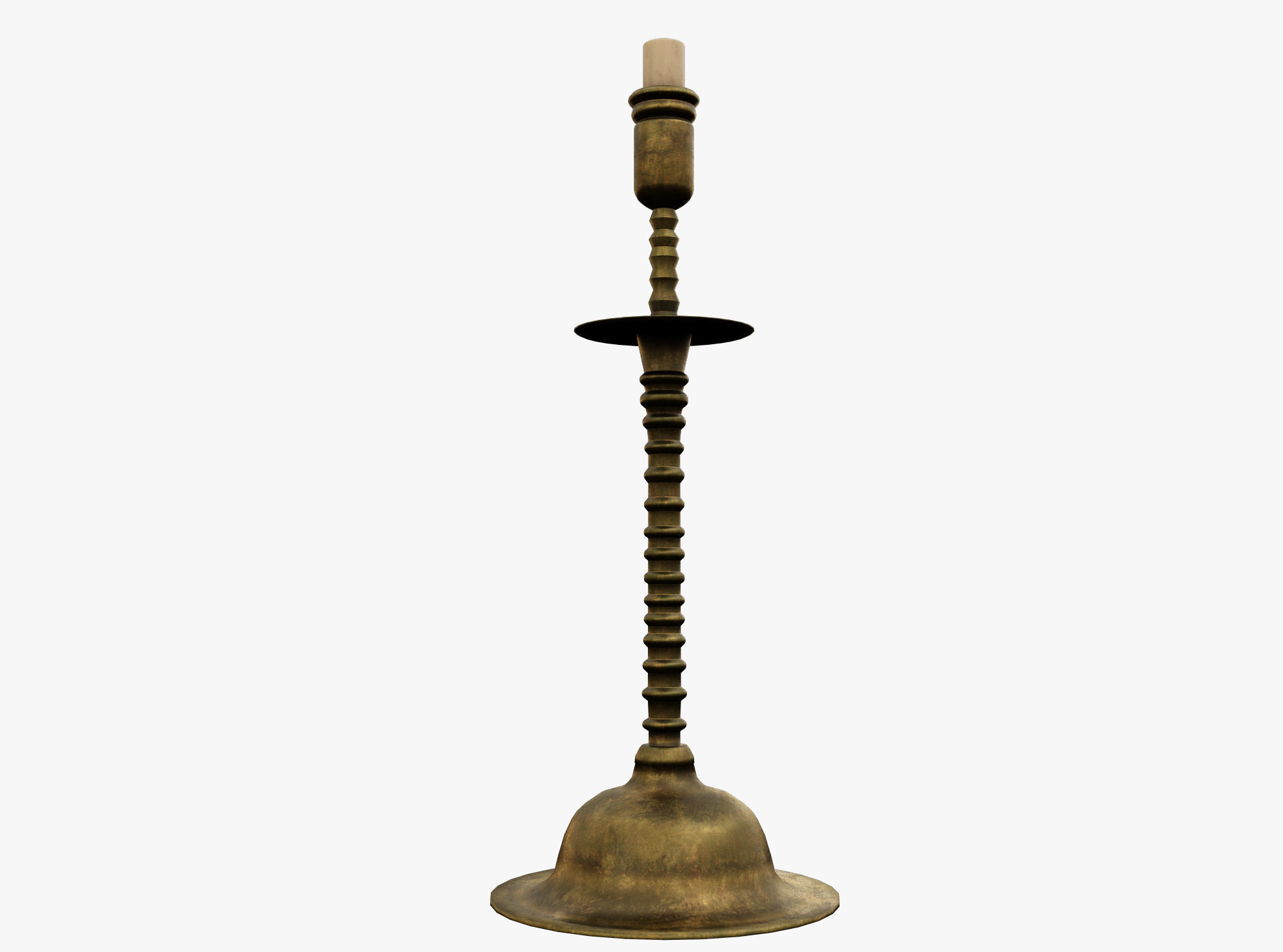 Candle Holder Low-poly 3D model_1
