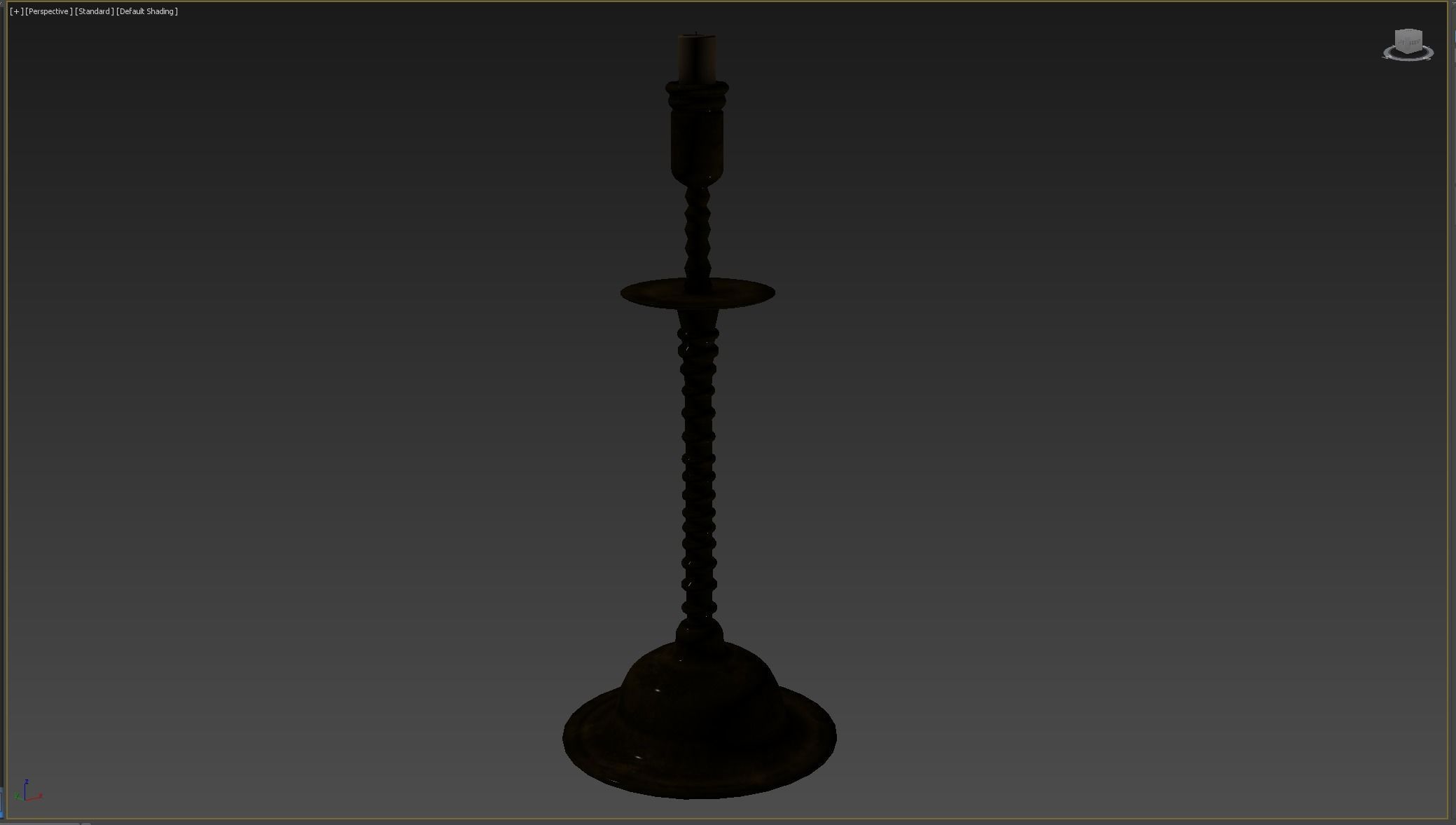 Candle Holder Low-poly 3D model_5