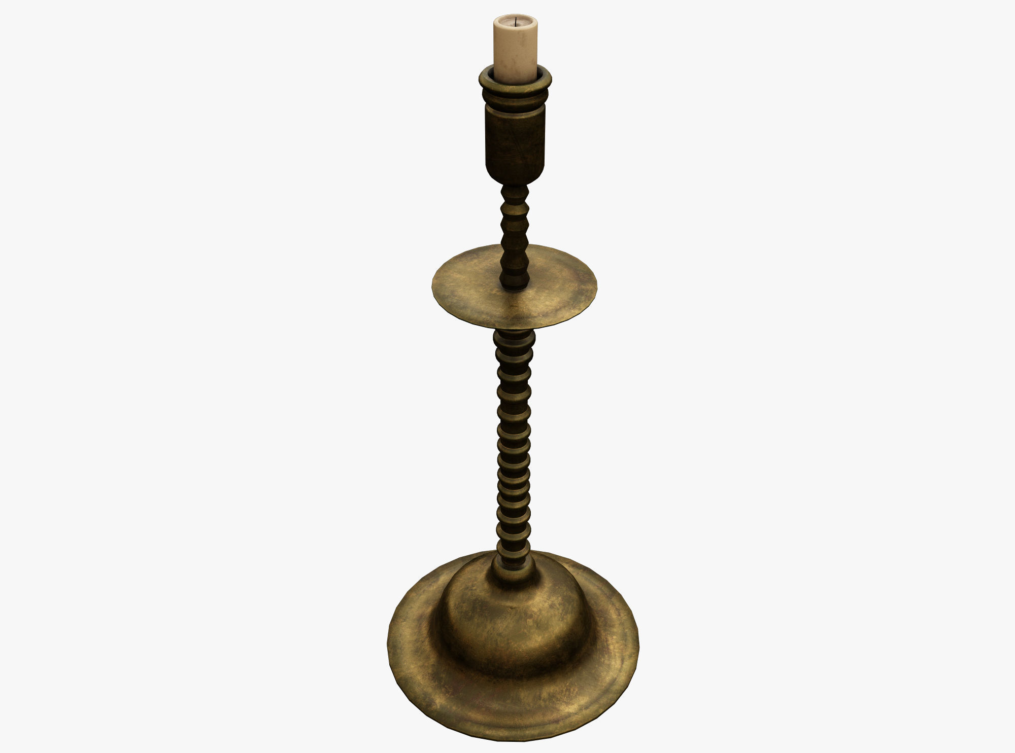 Candle Holder Low-poly 3D model_3