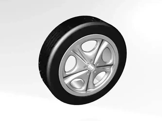 Car wheel 3D print model