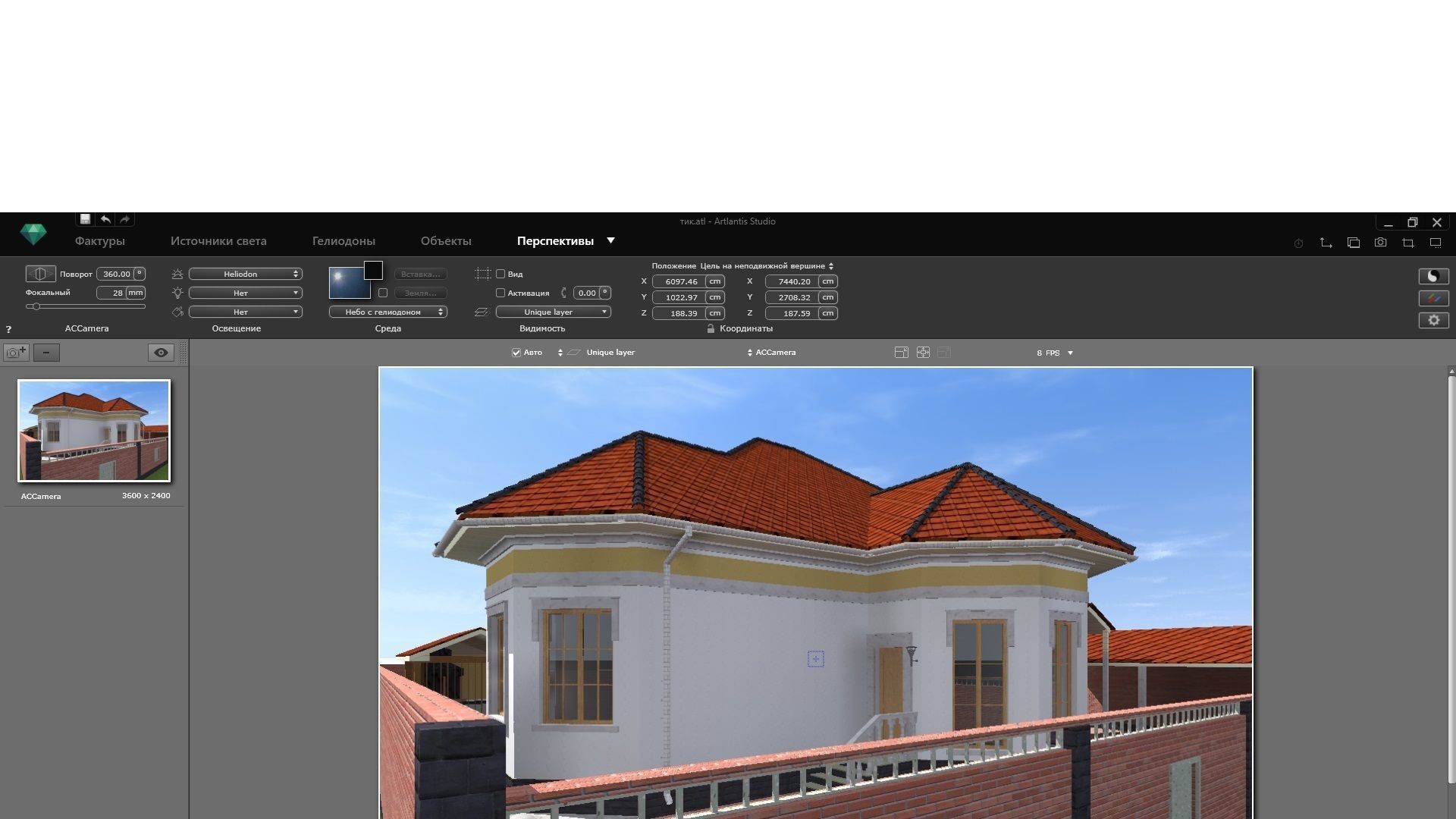 apartment house on plot of land 3D model_9
