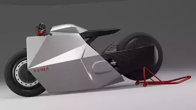 TESLA CONCAPT ELECTRIC BIKE Low-poly 3D model