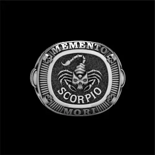 MEMENTO MORI RING SCORPIO  ZODIAC
