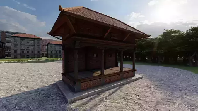 Traditional Newari Pati 3D model