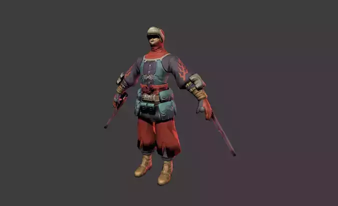 Male Assassin Fighter Kukri 
