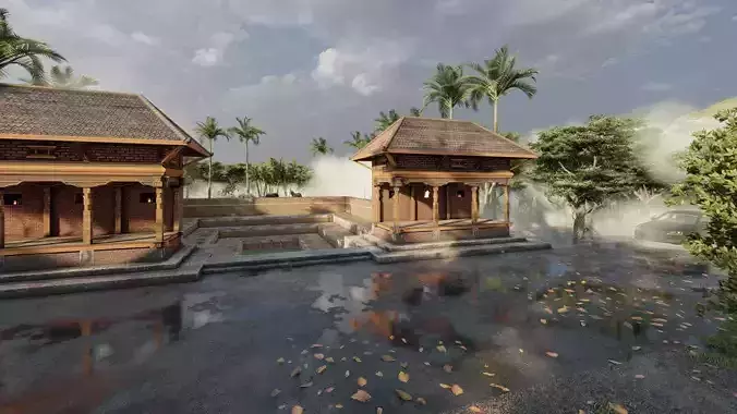Traditional Newari Hiti 3D model