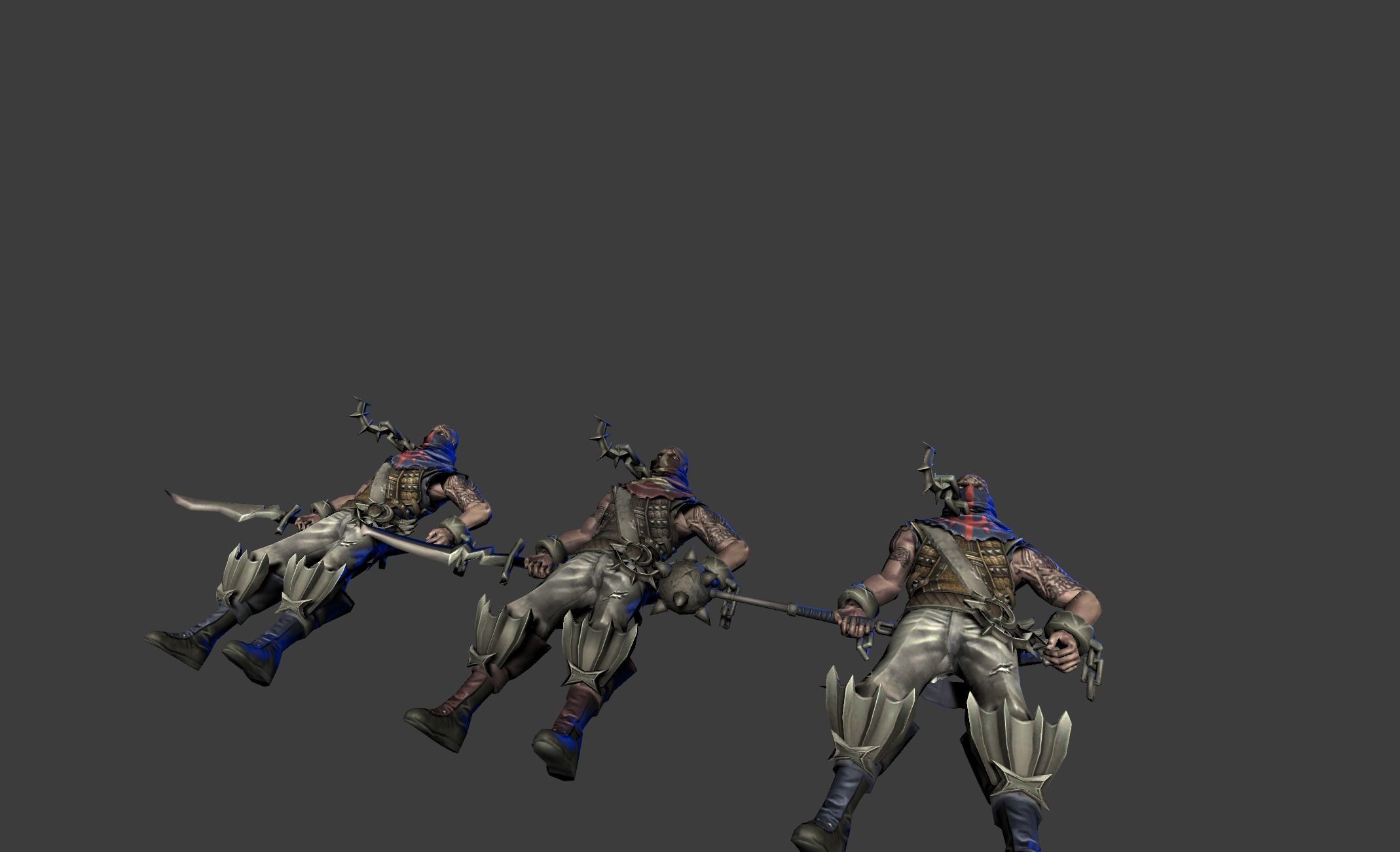 Male Assassin Mutant Dagger  Low-poly 3D model_15