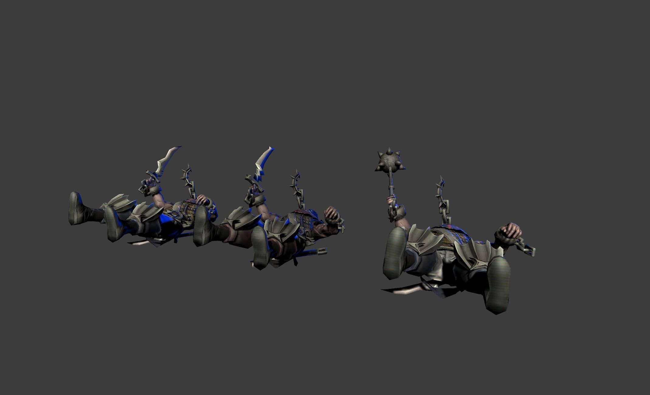 Male Assassin Mutant Dagger  Low-poly 3D model_17