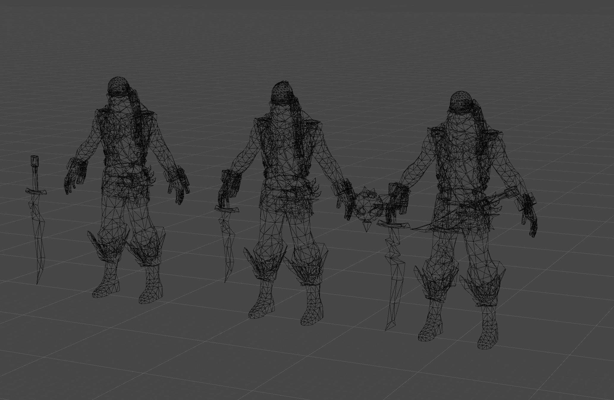 Male Assassin Mutant Dagger  Low-poly 3D model_7