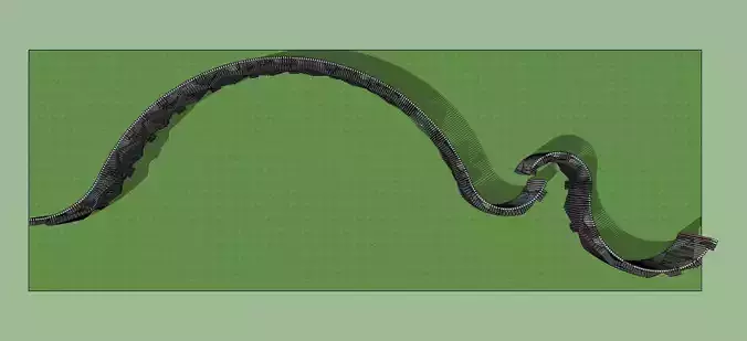 Ornamen slice motif artdeco 3d sketchup