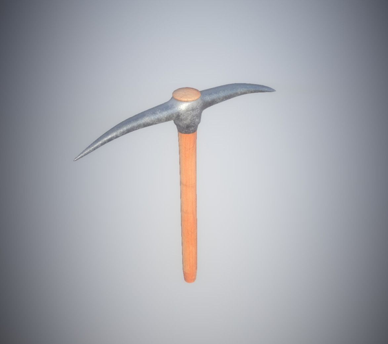 Game Ready LP Grubber Axe Farming Miner Tool PBR Low-poly 3D model