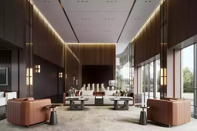 Lobby 3D model for fstorm