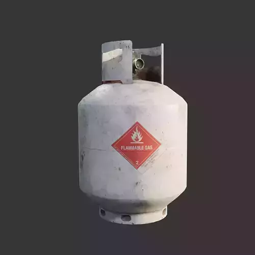 Low poly propane cylinder