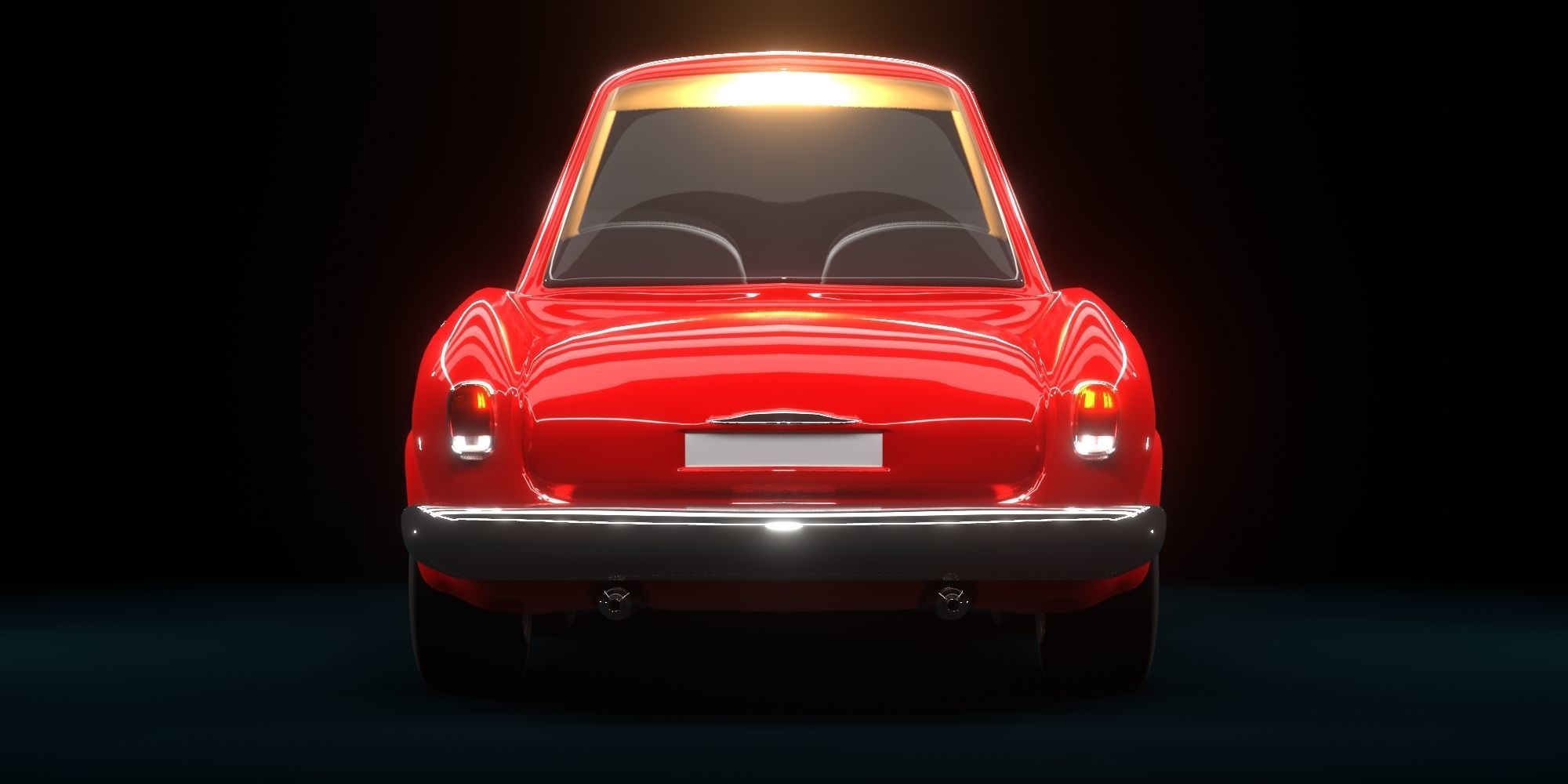 Cartoon Concept Classic Car 3D model_15