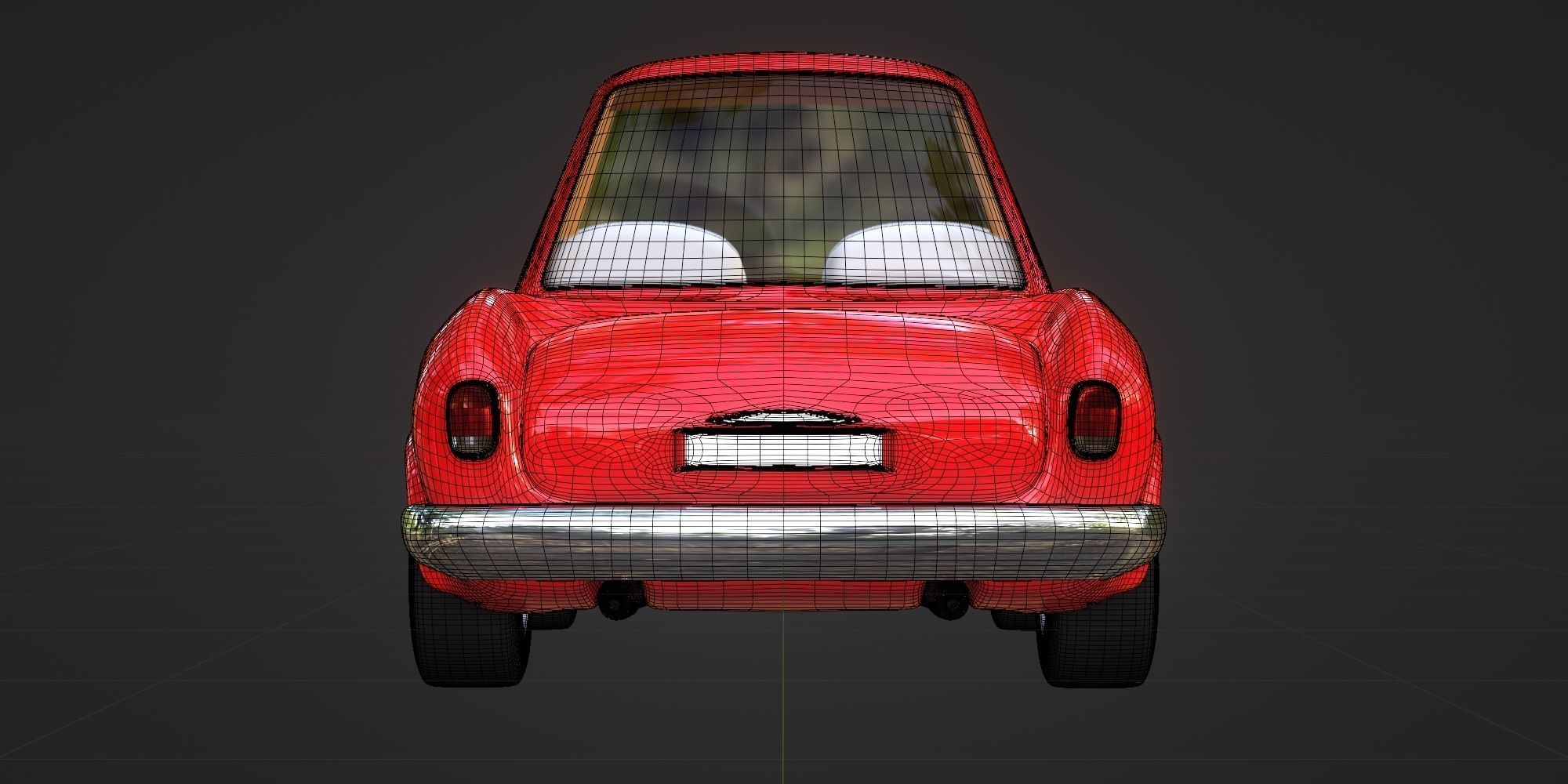 Cartoon Concept Classic Car 3D model_16