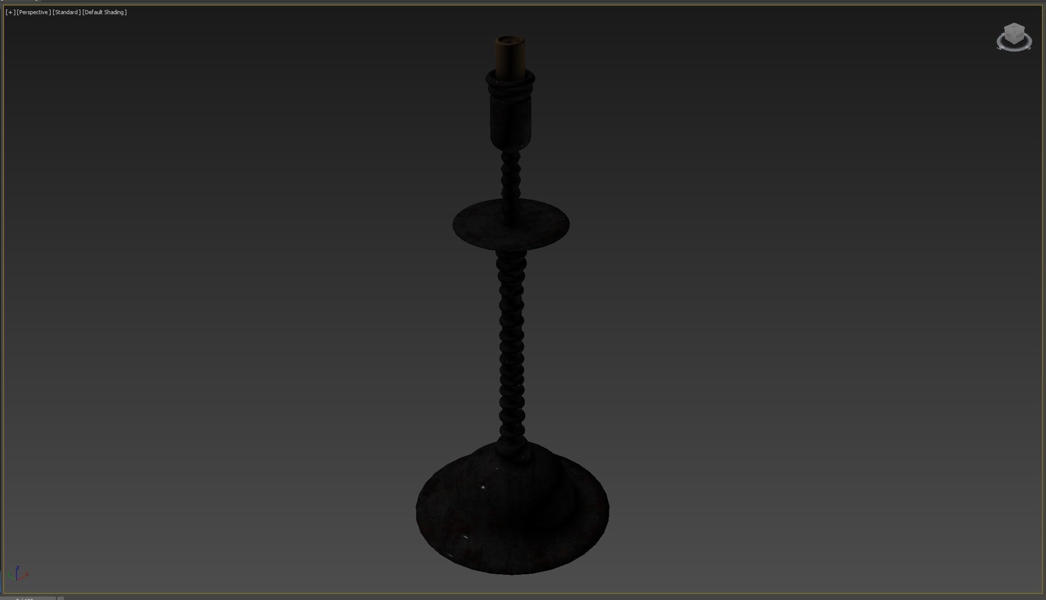 Candle Holder Low-poly 3D model_7