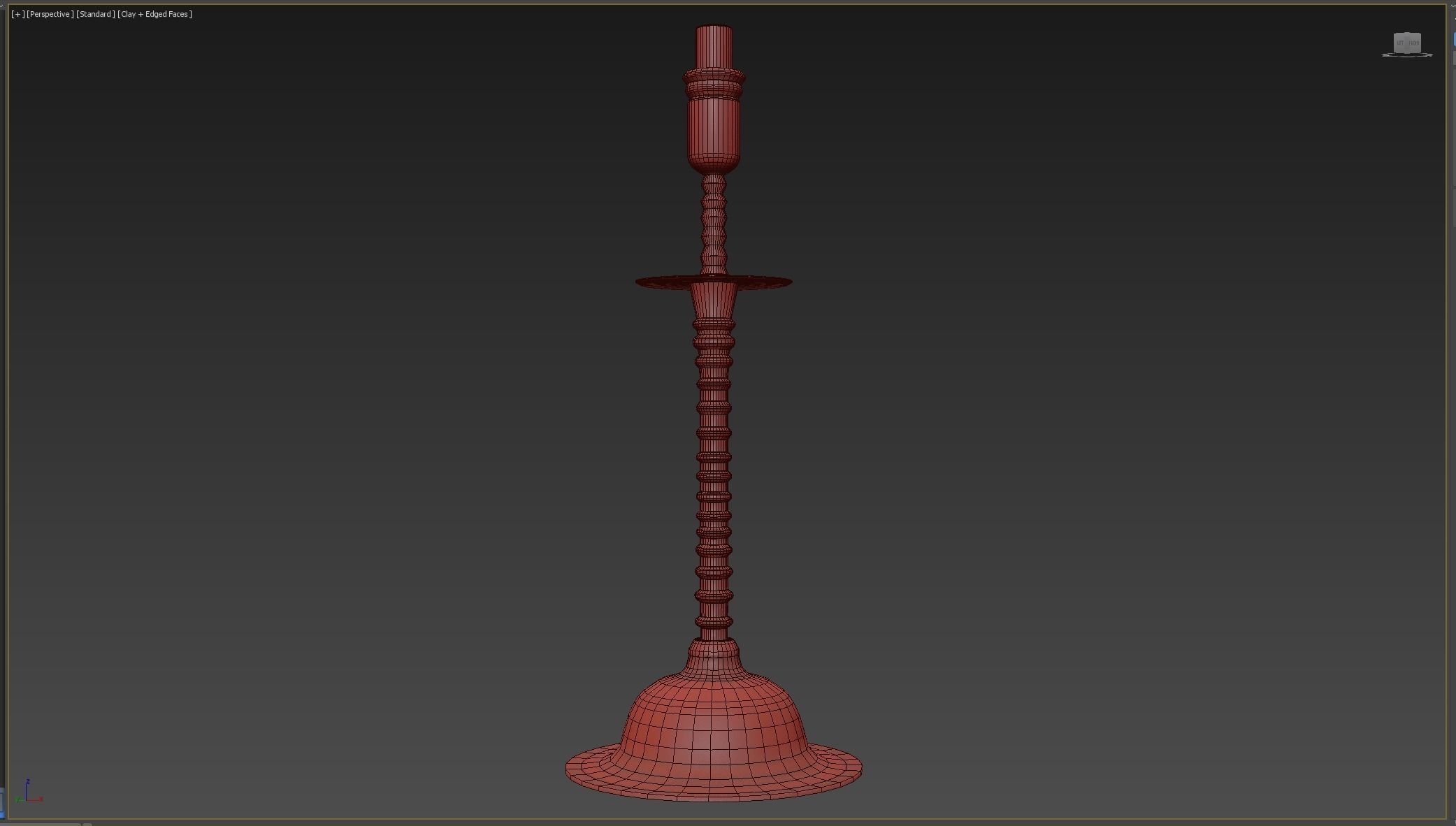 Candle Holder Low-poly 3D model_6