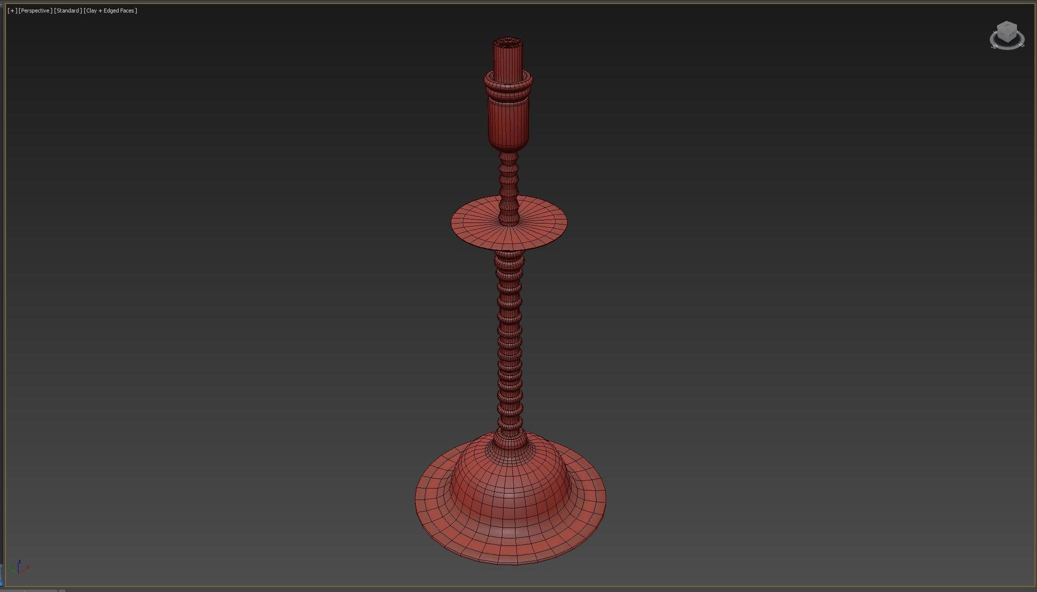 Candle Holder Low-poly 3D model_5