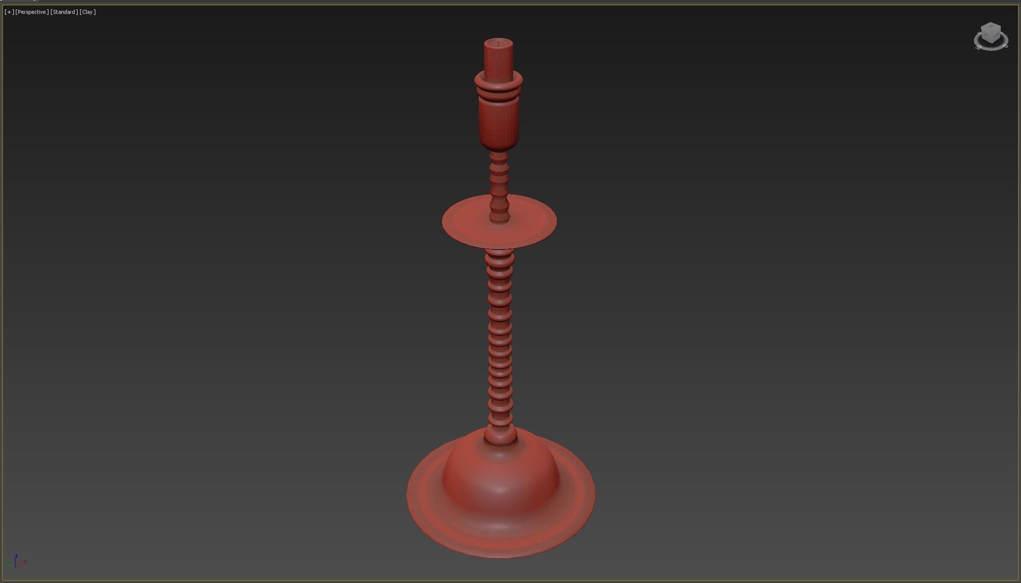 Candle Holder Low-poly 3D model_4