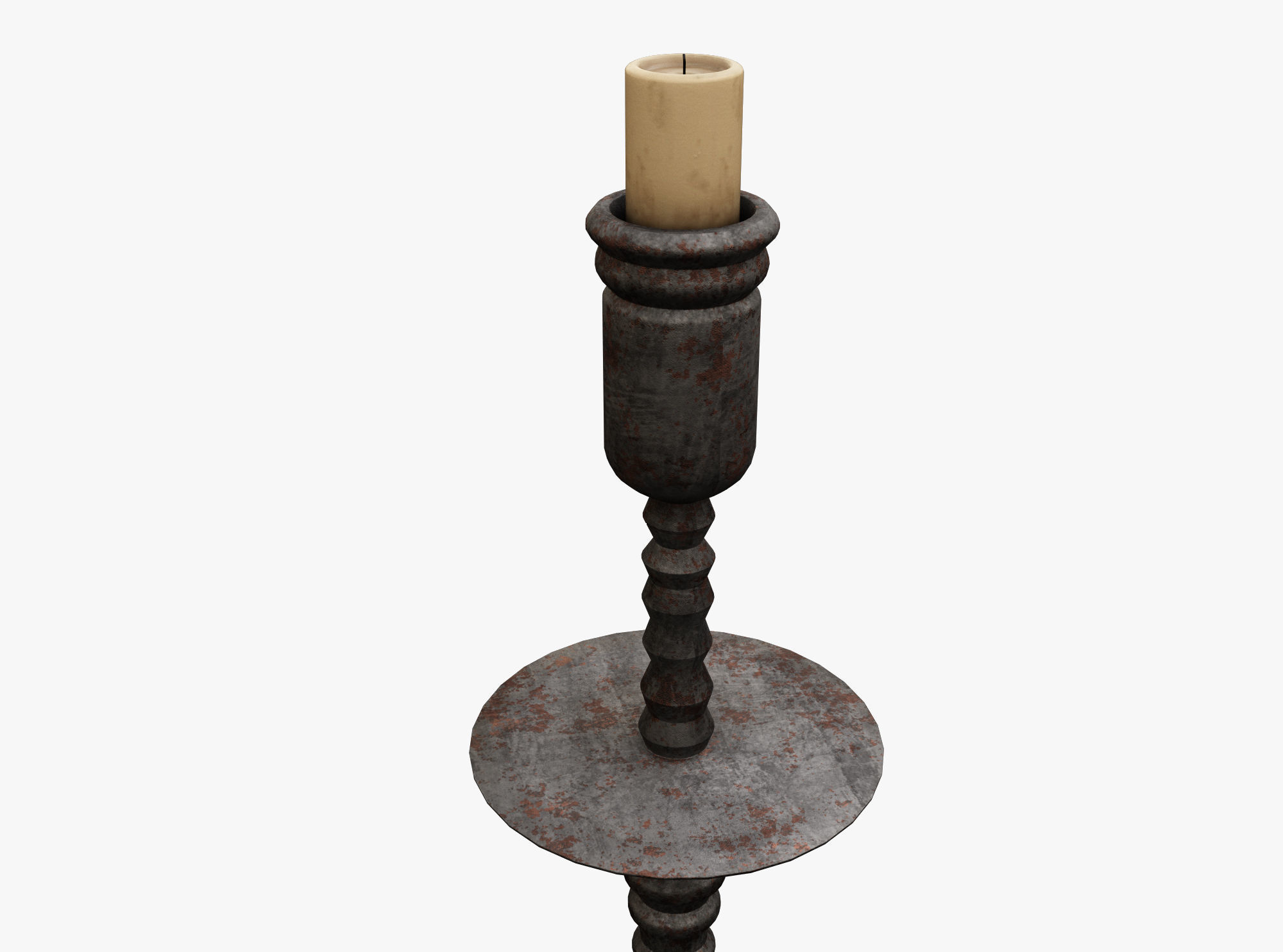 Candle Holder Low-poly 3D model_1